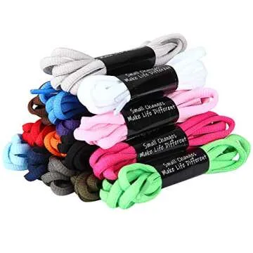Handshop Half Round Shoelaces - Versatile Colors and Sizes 24"