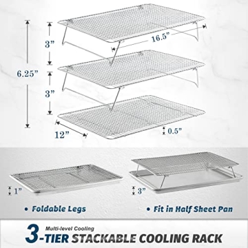 HIWARE Stackable Cooling Rack - Durable and Versatile