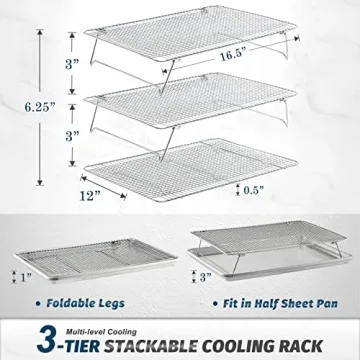 HIWARE Stackable Cooling Rack - Durable and Versatile