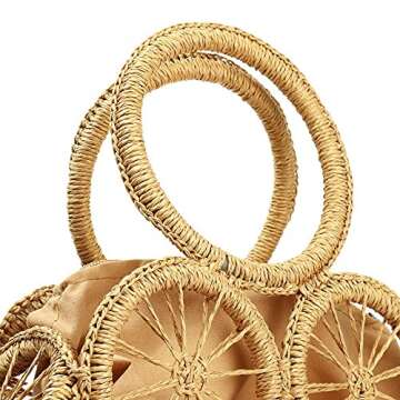 Retro Handwoven Rattan Tote Bag for Women Summer Fun