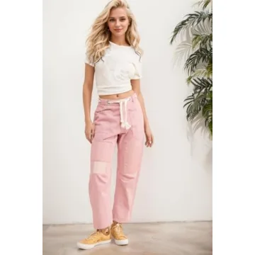 Kedera Y2K Patchwork Wide Leg Cargo Pants for Women