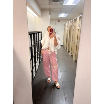 Kedera Y2K Patchwork Wide Leg Cargo Pants for Women