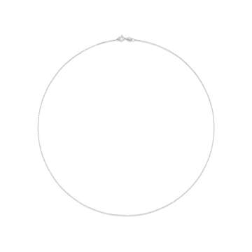 Amazon Essentials Sterling Silver Thin 0.8mm Box Chain Necklace 18", Silver (previously Amazon Collection)