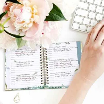 Beautiful Greenery Password Book with Alphabetical Tabs - Great Internet Password Keeper For Seniors – Perfect Notebook w/Address Section to Get All Passwords & Recently Placed Orders Organized