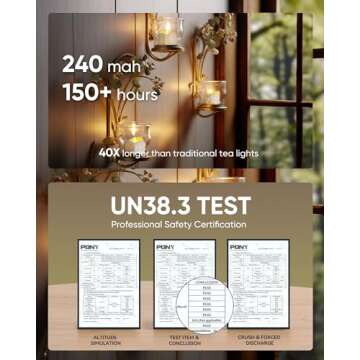 Homemory Timer Tea Lights, Flameless Flickering Auto Tea Lights Battery Operated, Auto-On 6 Hours and Off 18 Hours Everyday, Batteries Included, Long-Lasting, Pack of 12, White Base