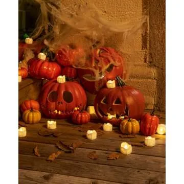 Homemory Timer Tea Lights, Flameless Flickering Auto Tea Lights Battery Operated, Auto-On 6 Hours and Off 18 Hours Everyday, Batteries Included, Long-Lasting, Pack of 12, White Base