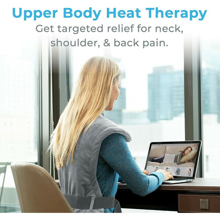 Extra-Long Back & Neck Heating Pad for Muscle Pain