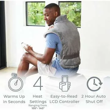 Extra-Long Back & Neck Heating Pad for Muscle Pain