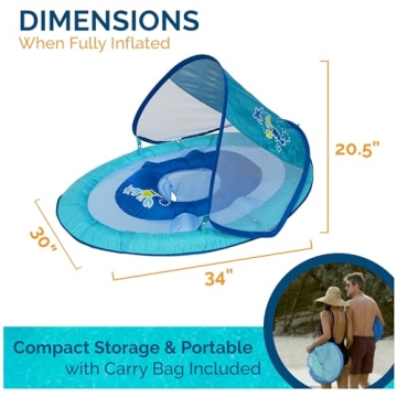 SwimWays Baby Float with Canopy for Safe Water Fun