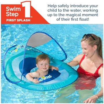 SwimWays Baby Float with Canopy for Safe Water Fun