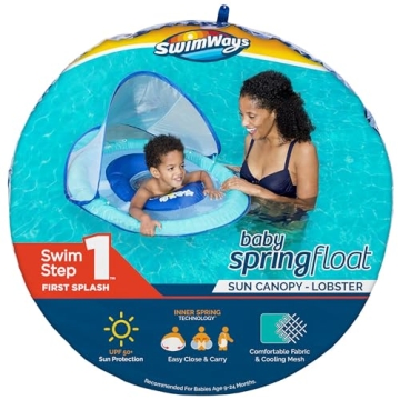 SwimWays Baby Float with Canopy for Safe Water Fun