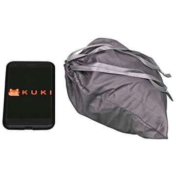 Inflatable Travel Pillow Bed/Leg Rest for Kids to Lie Down & Sleep on Long Flights, Long Distance Journeys in Cars, on Buses or Trains. Elevate Your Legs for Better Circulation. Gray. by KUKI