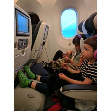 Inflatable Travel Pillow Bed/Leg Rest for Kids to Lie Down & Sleep on Long Flights, Long Distance Journeys in Cars, on Buses or Trains. Elevate Your Legs for Better Circulation. Gray. by KUKI