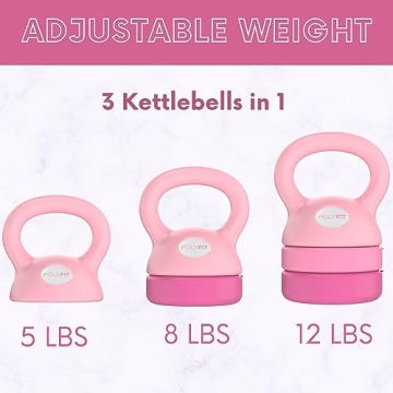 Polyfit Adjustable Kettlebell for Home Workouts 5-12 lbs