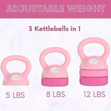 Polyfit Adjustable Kettlebell for Home Workouts 5-12 lbs