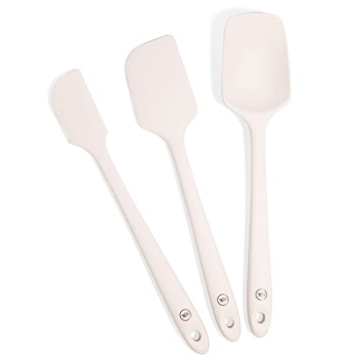 The Silicone Kitchen 3-Piece Spatula Set in Designer White