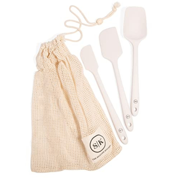 The Silicone Kitchen 3-Piece Spatula Set in Designer White