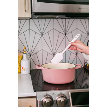 The Silicone Kitchen 3-Piece Spatula Set in Designer White