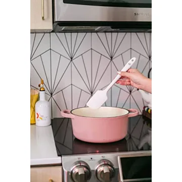 The Silicone Kitchen 3-Piece Spatula Set in Designer White