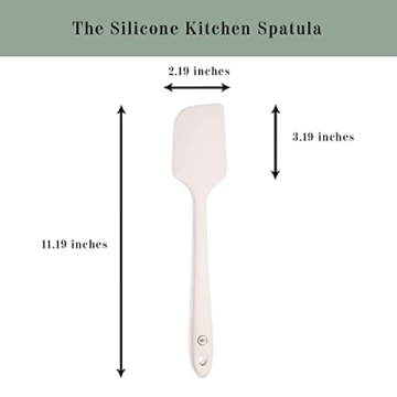 The Silicone Kitchen 3-Piece Spatula Set in Designer White