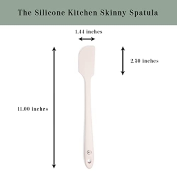 The Silicone Kitchen 3-Piece Spatula Set in Designer White