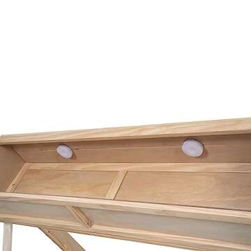 Harper & Bright Designs Full Size Platform Bed with Storage and Headboard Footboard LED Lights, Solid Wood House Bed Frame, No Box Spring Needed, Easy Assembly (Wood Color)