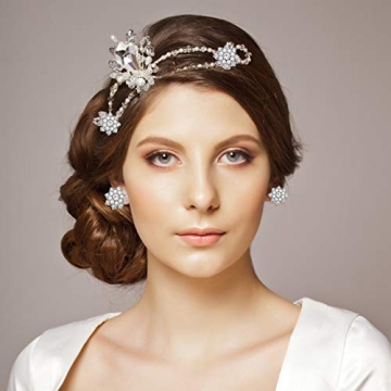 50pcs Snowflake Pearl Rhinestone Embellishments for Crafts