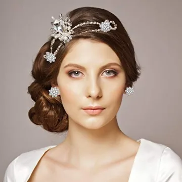 50pcs Snowflake Pearl Rhinestone Embellishments for Crafts