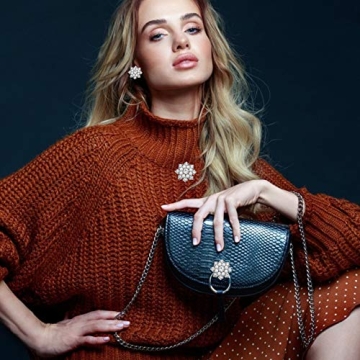 50pcs Snowflake Pearl Rhinestone Embellishments for Crafts