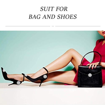 50pcs Snowflake Pearl Rhinestone Embellishments for Crafts