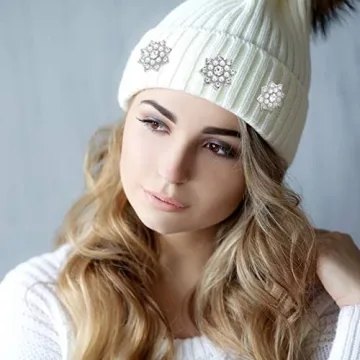 50pcs Snowflake Pearl Rhinestone Embellishments for Crafts