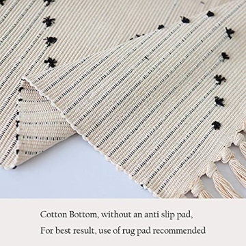 Washable Idee-home Boho Kitchen & Bathroom Rug 2'x4.3'