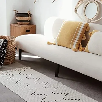 Washable Idee-home Boho Kitchen & Bathroom Rug 2'x4.3'