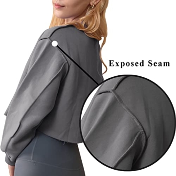 Stylish Amazhiyu Women Cropped Fleece Sweatshirt