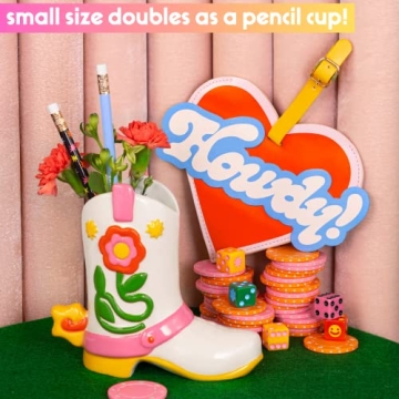 ban.do Cowboy Boot Vase - Fun Ceramic Decor for Home