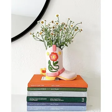 ban.do Cowboy Boot Vase - Fun Ceramic Decor for Home
