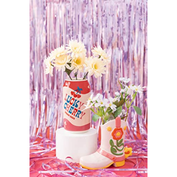 ban.do Cowboy Boot Vase - Fun Ceramic Decor for Home