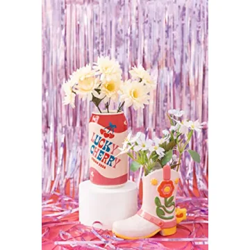 ban.do Cowboy Boot Vase - Fun Ceramic Decor for Home