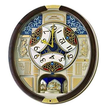 Seiko Melodies in Motion Wall Clock, Golden Trellis