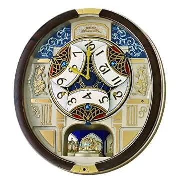Seiko Melodies in Motion Wall Clock, Golden Trellis