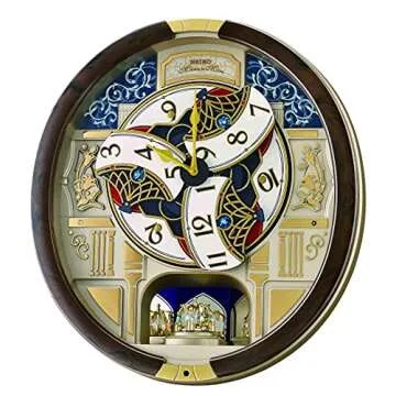 Seiko Melodies in Motion Wall Clock, Golden Trellis