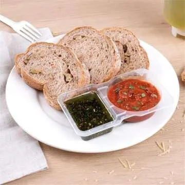 15Pcs Double Compartment Containers for Snacks and Dips