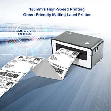 NefLaca Thermal Label Printer – 4x6 High Speed USB Shipping Label Maker