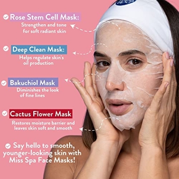 MISS SPA Hydrating Brightening Face Mask Set 4-Pack