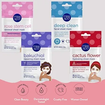 MISS SPA Hydrating Brightening Face Mask Set 4-Pack