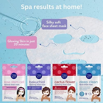 MISS SPA Hydrating Brightening Face Mask Set 4-Pack
