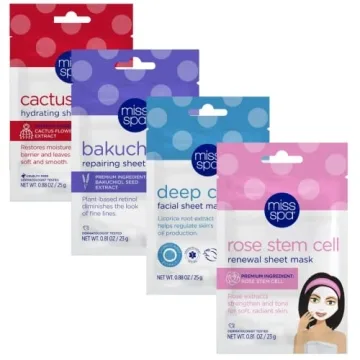 MISS SPA Hydrating Brightening Face Mask Set 4-Pack
