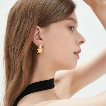 Stylish Sylph Gold Teardrop Earrings for Women - Lightweight Design