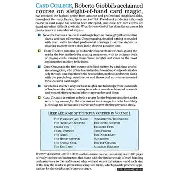 Card College, Vol. 1: A Complete Course in Sleight-of-Hand Card Magic