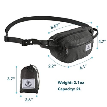 Lightweight Water Resistant Fanny Pack for Travel and Hiking